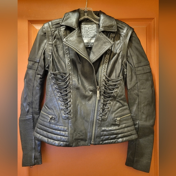 Affliction Black Premium Limited Edition (Small) Moto Jacket - Picture 1 of 6